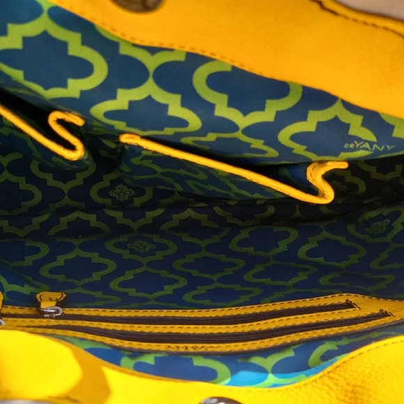 orYANY Yellow and Blue Geometric Shoulder Bag - Picture 16 of 16